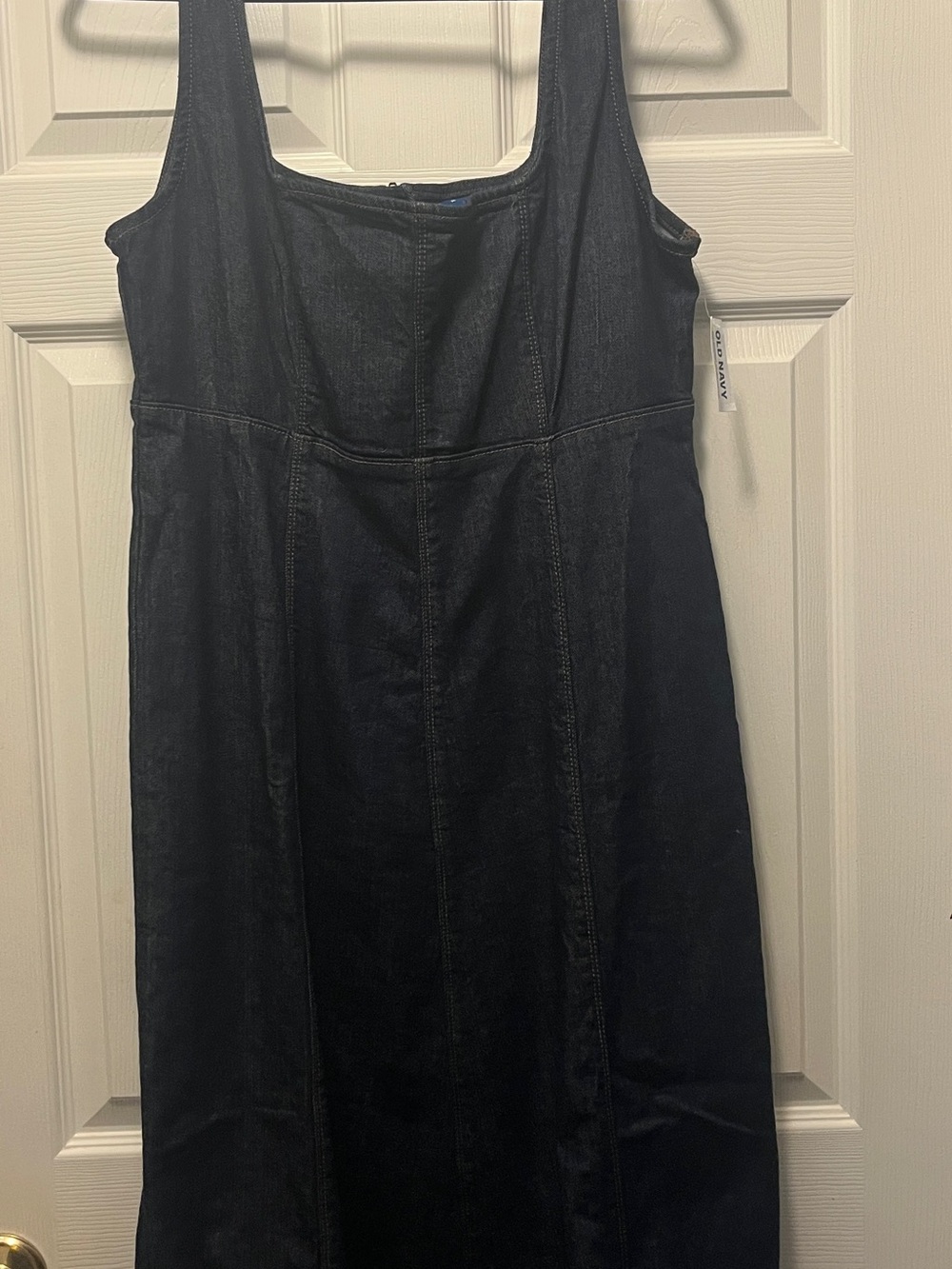 Old Navy Black Denim Midi Dress